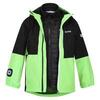 Chaqueta Impermeable Hydrate VIII para Niños/Niñas Verde Jasmín, Negro