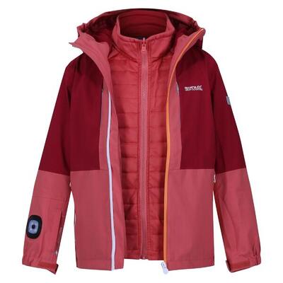 Giacca Impermeabile 3 In 1 Bambini Regatta Hydrate VIII Rosso Minerale Rosso