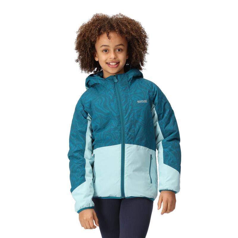 Veste imperméable VOLCANICS Enfant (Bleu sarcelle foncé / Bleu pâle)