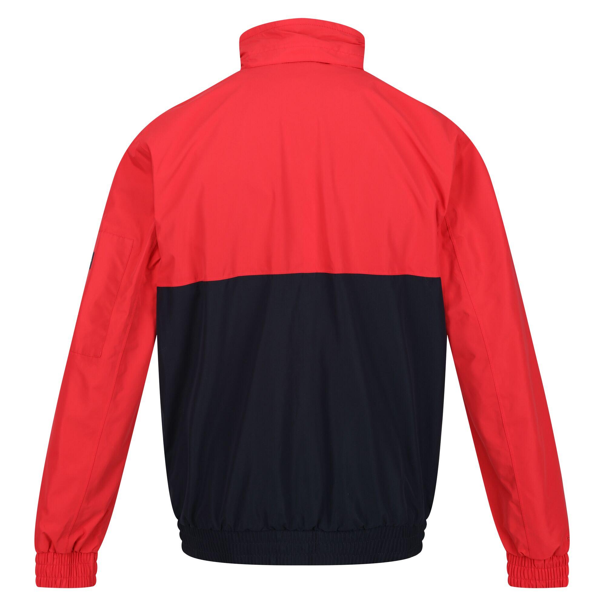 Mens Shorebay Colour Block Waterproof Jacket (Roccoco Red/Navy) 2/5