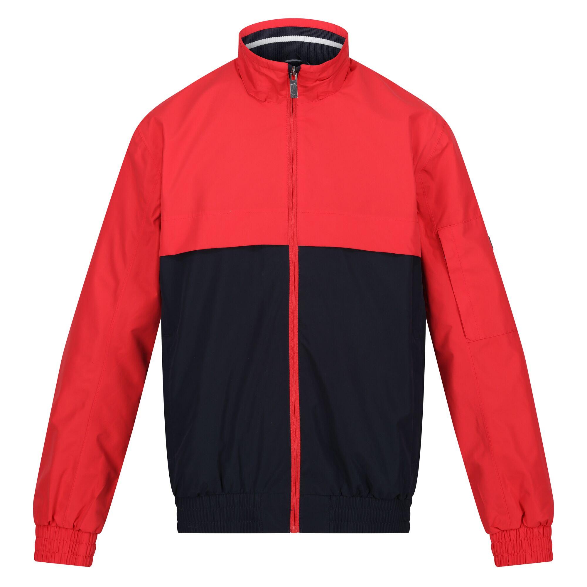 Mens Shorebay Colour Block Waterproof Jacket (Roccoco Red/Navy) 1/5