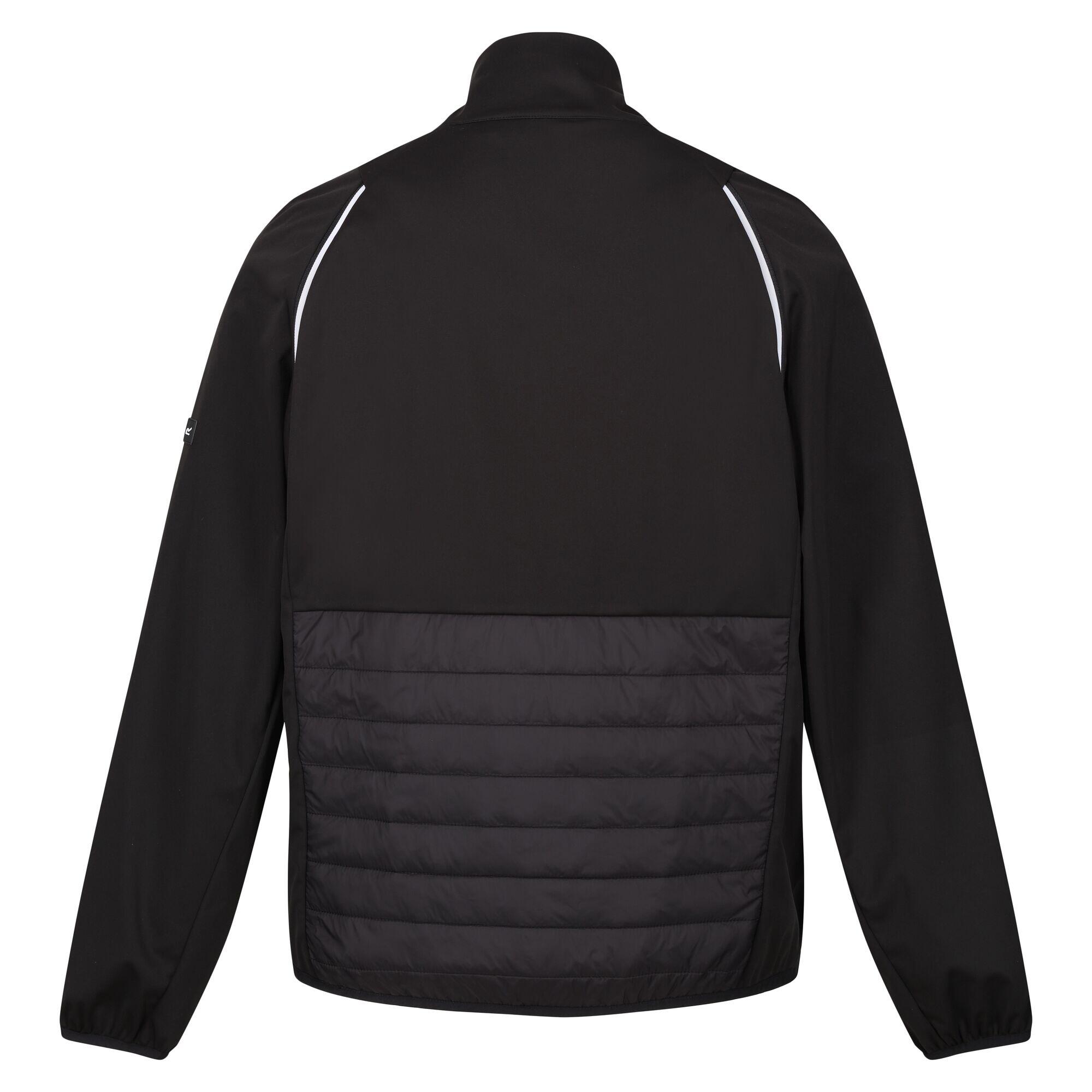 Mens Steren Hybrid Soft Shell Jacket (Black/Jasmine Green) 2/5