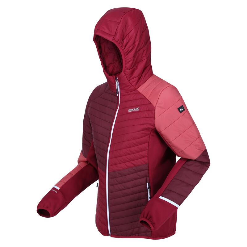 Dames Trutton II Baffled Hooded Jacket (Bourgogne/Rumba-rood)