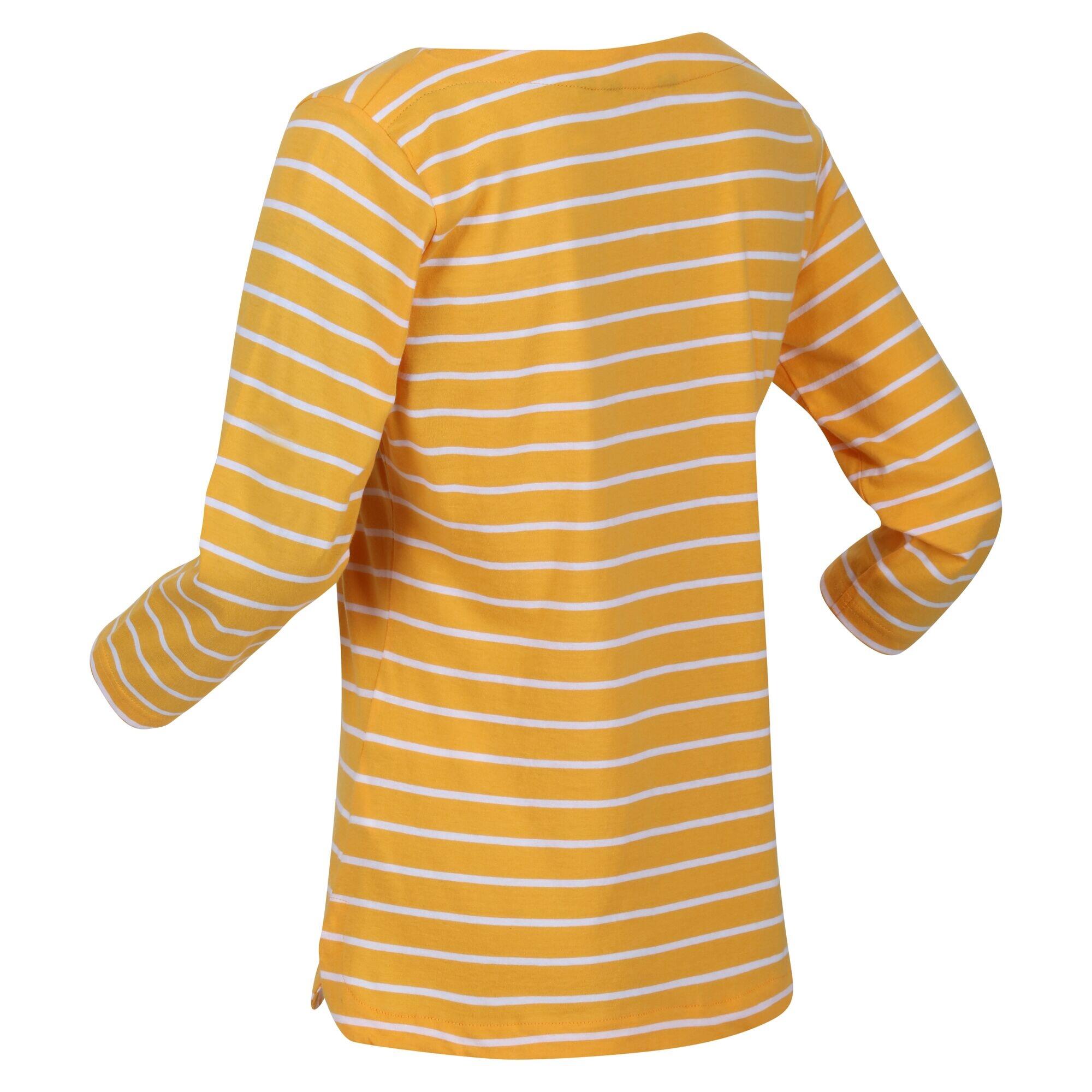 Womens/Ladies Bayla 3/4 Sleeve TShirt (Mango Yellow/White) 4/5