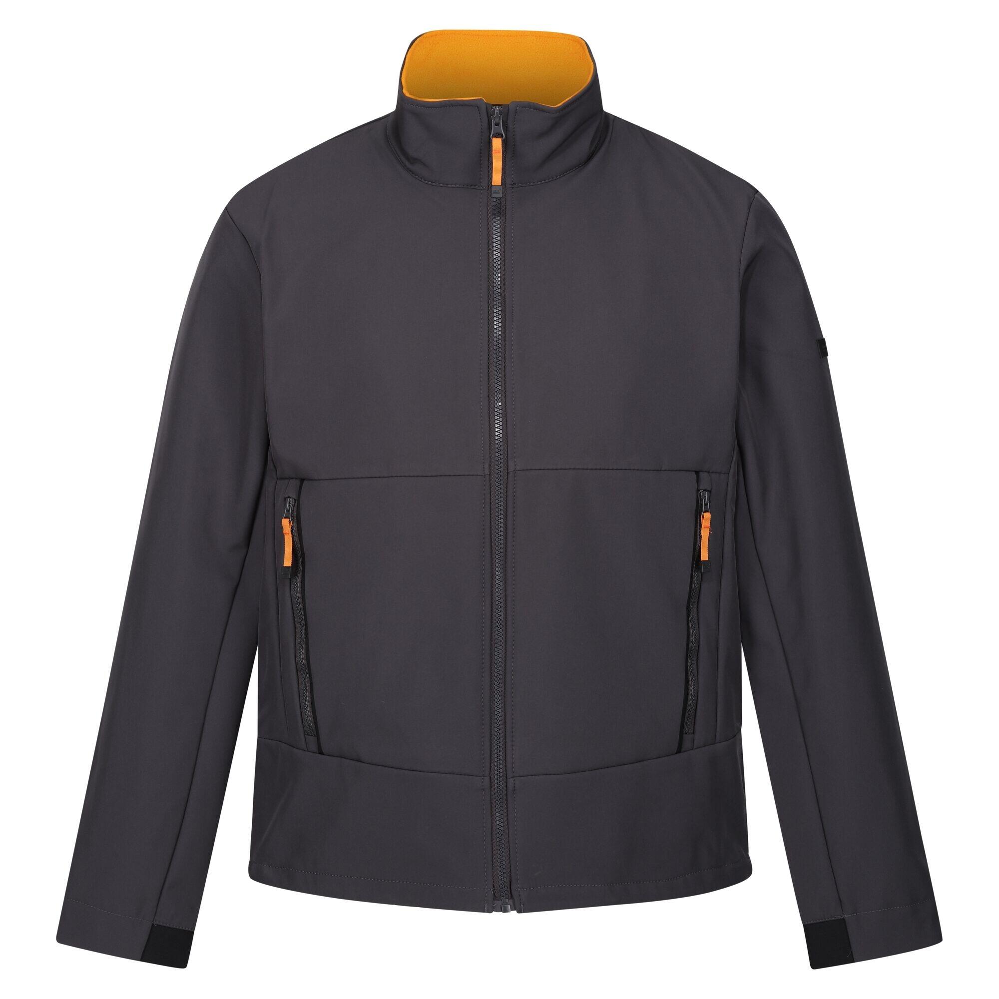 Heren Dendrick Soft Shell Jas (As/oranje peper) 2/5