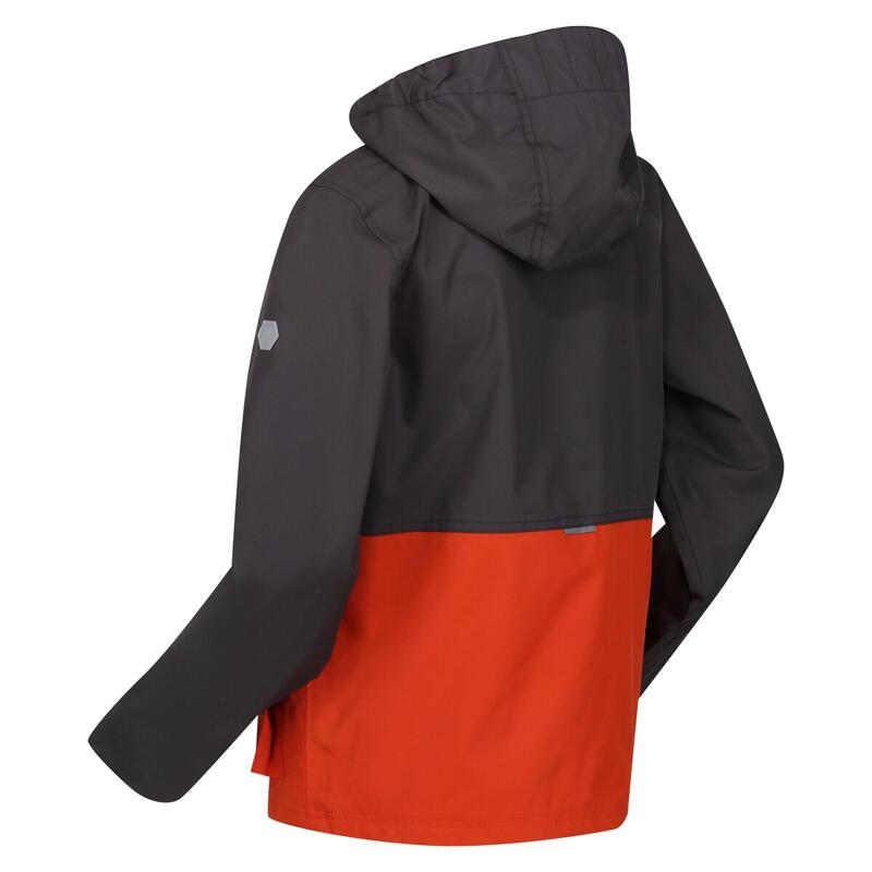 "Hywell" Jacke, wasserfest für Kinder Mittelgrau/Rost/Orange