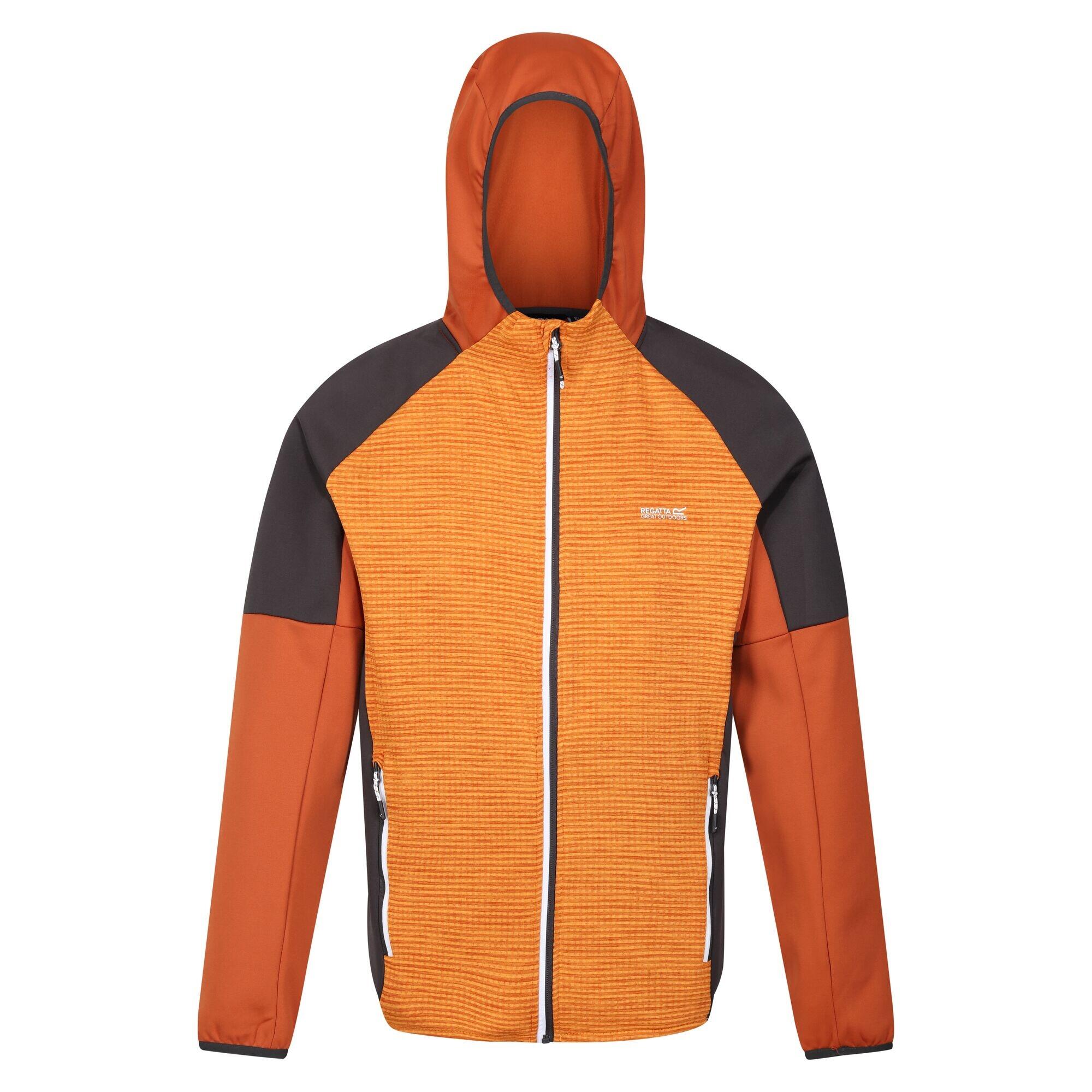 REGATTA Mens Attare II Extol Stretch Hooded Jacket (Orange Pepper/Burnt Copper)