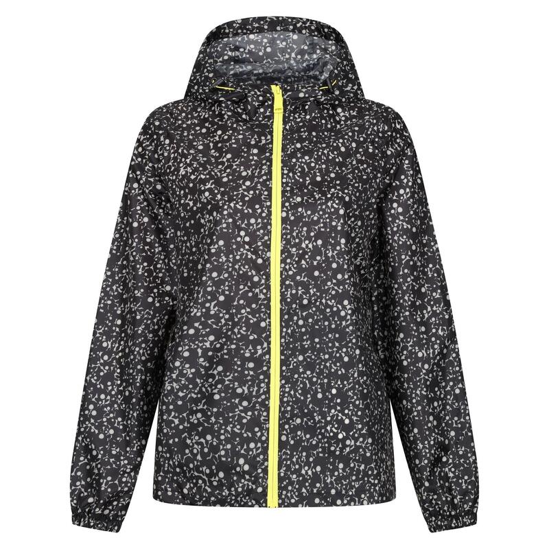 Chaqueta Impermeable Orla Kiely PackIt Impreso para Mujer Negro Burbuja de Bayas