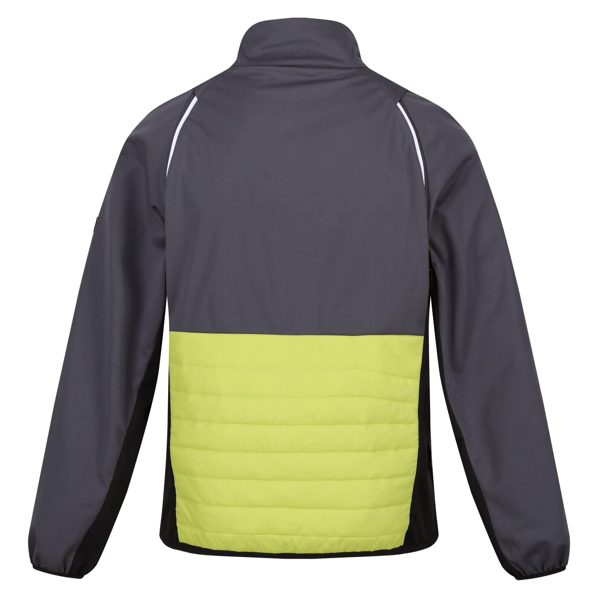 Mens Steren Hybrid Soft Shell Jacket (Seal Grey/Green Algae) 2/5
