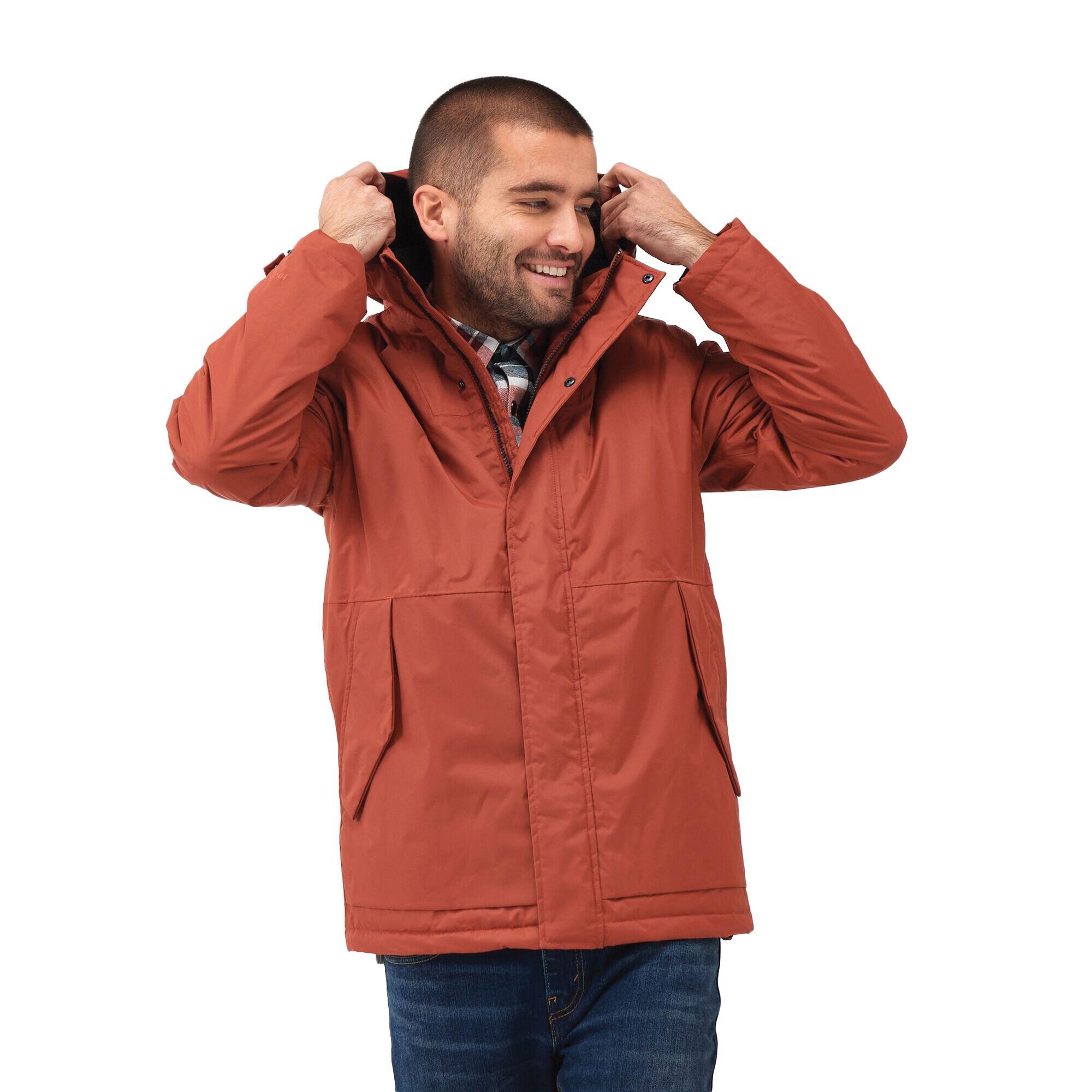 STERLINGS Men's Waterproof Jacket (Burnt Red)