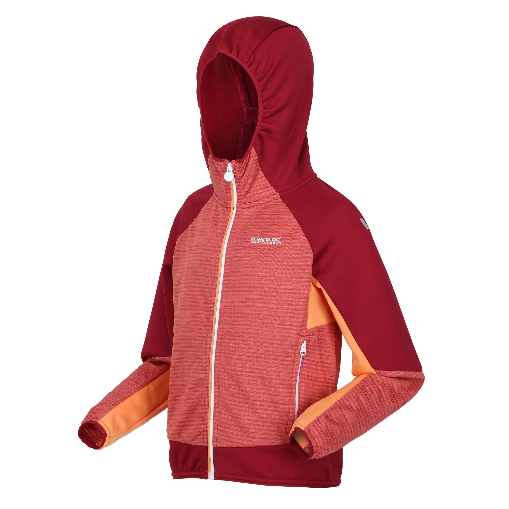 Childrens/Kids Prenton II Hooded Soft Shell Jacket (Mineral Red/Rumba Red) 3/5