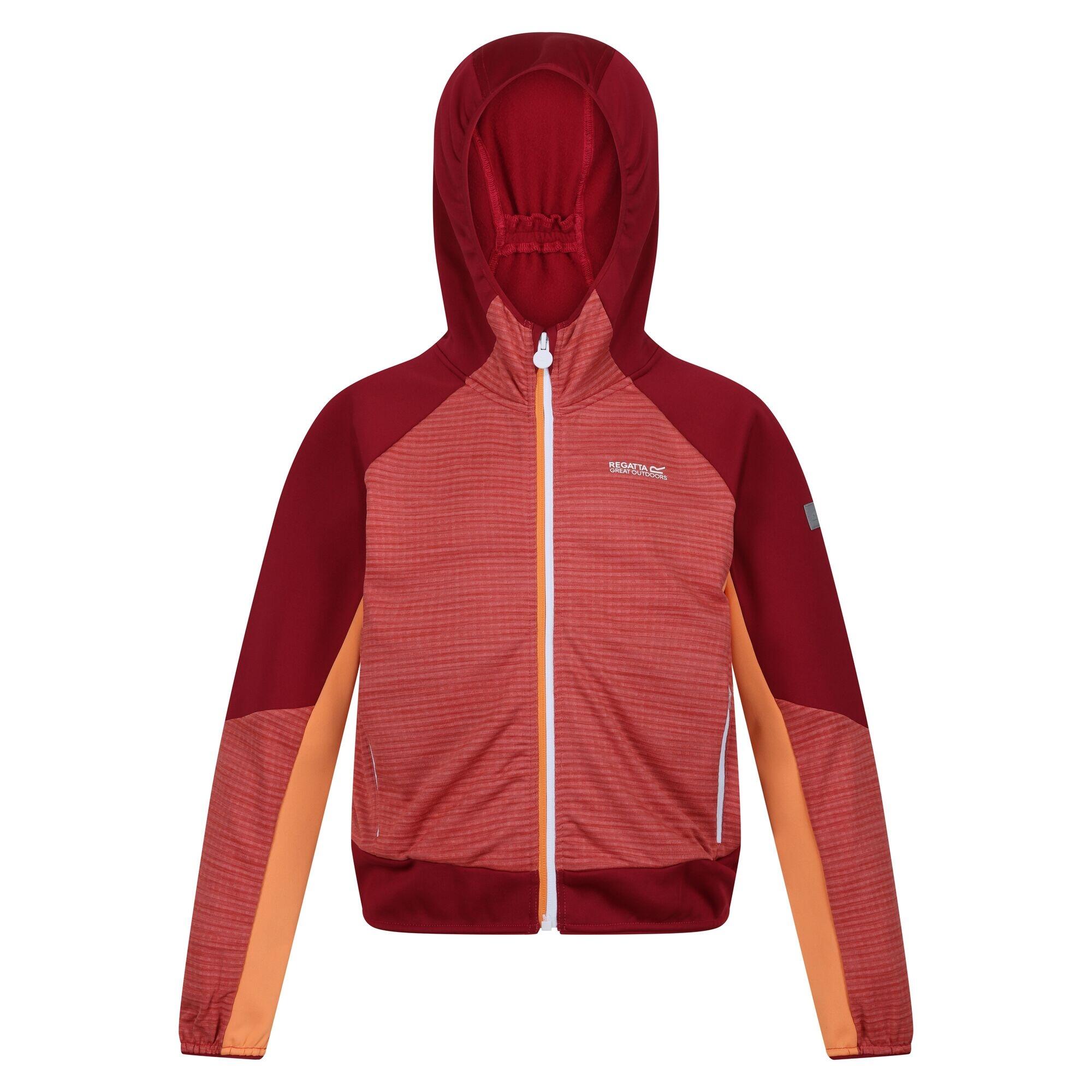 Children's PRENTON softshell jacket (Light coral / Dark red)