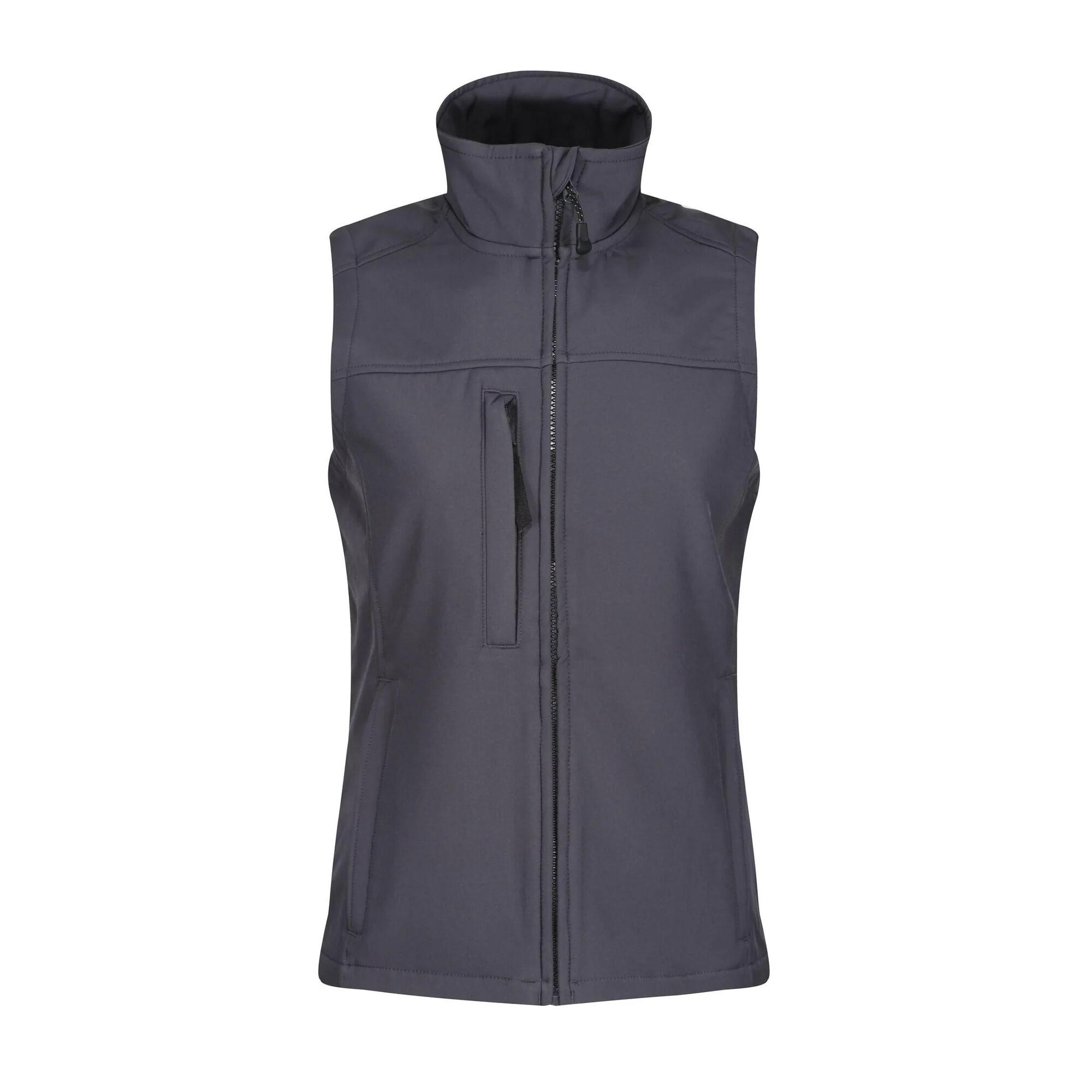 Womens/Ladies Flux Softshell Gilet (Seal Grey) 1/4