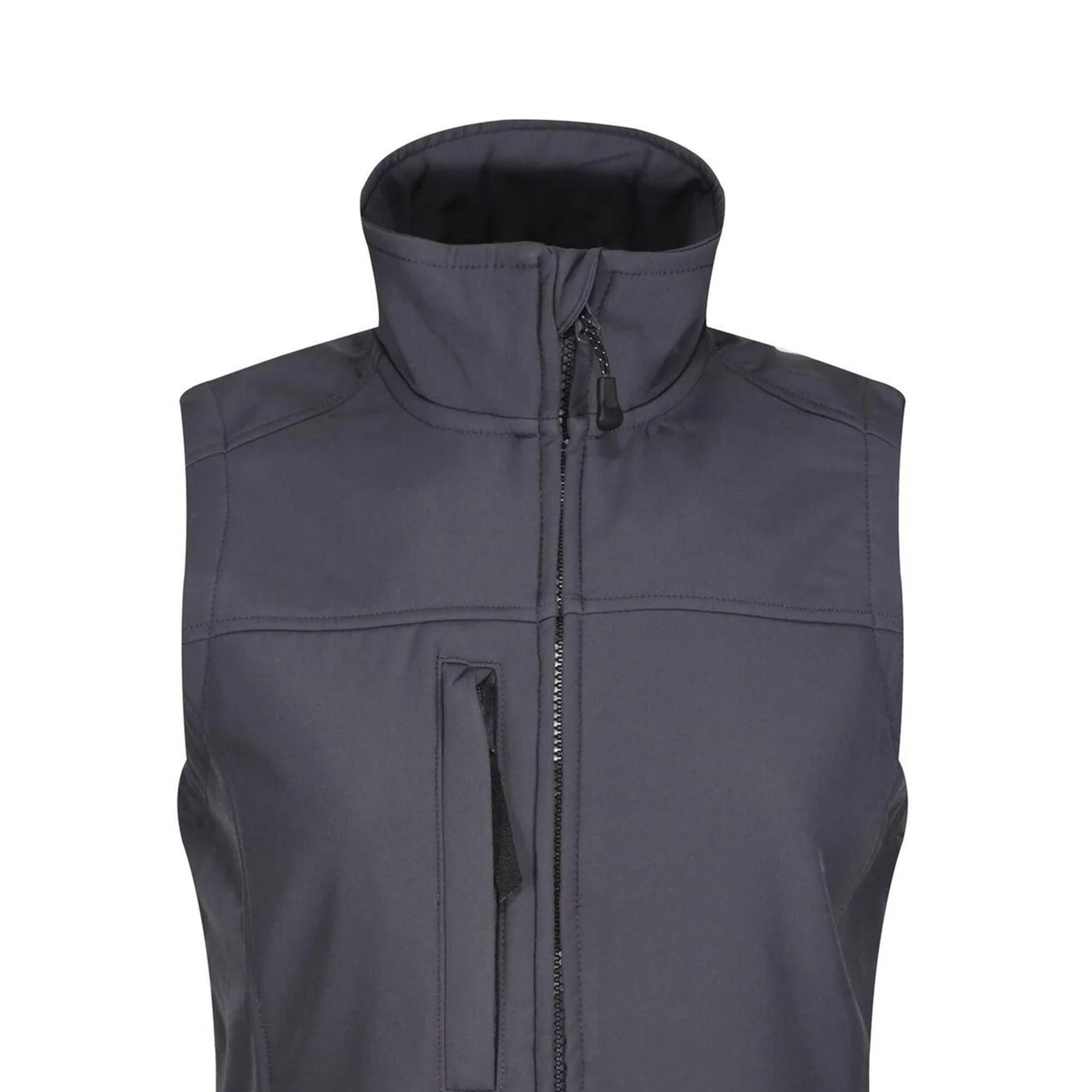 Womens/Ladies Flux Softshell Gilet (Seal Grey) 3/4