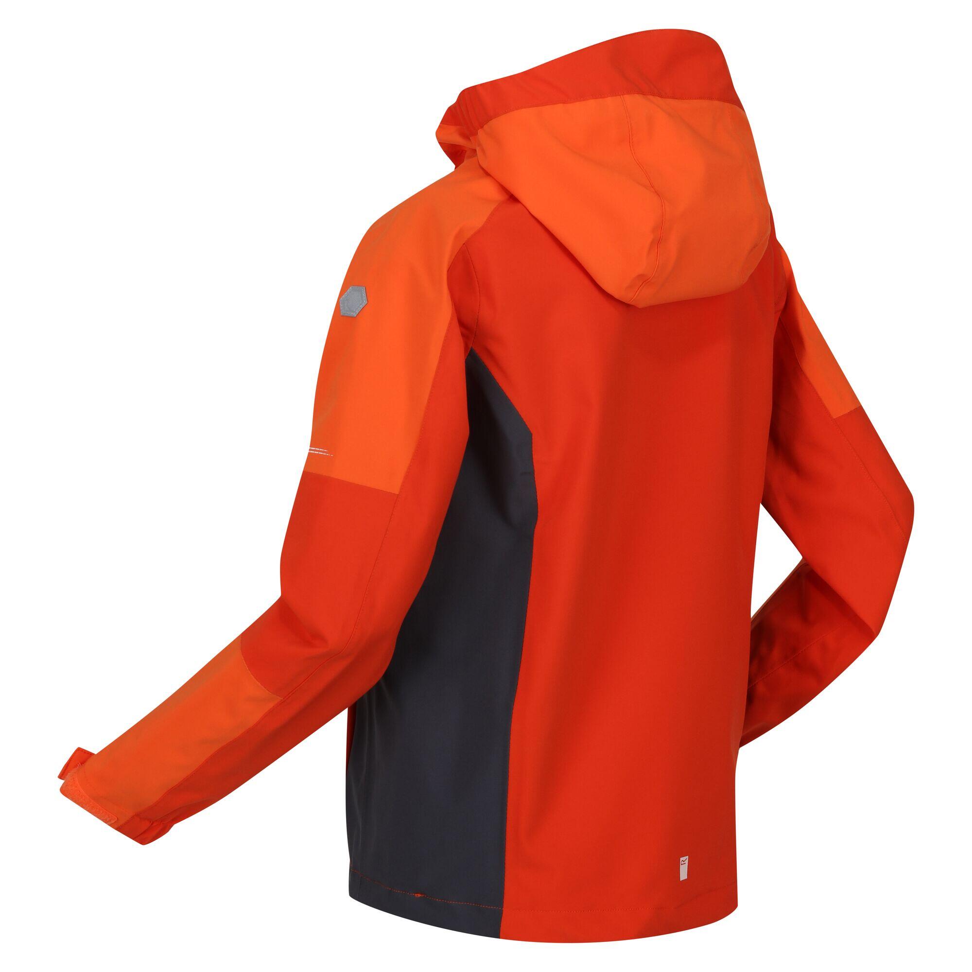 Childrens/Kids Highton IV Waterproof Jacket (Rusty Orange/Blaze Orange) 3/5