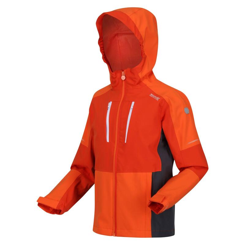 Chaqueta Impermeable Highton IV para Niños/Niñas Naranja Oxidado, Naranja Fuego