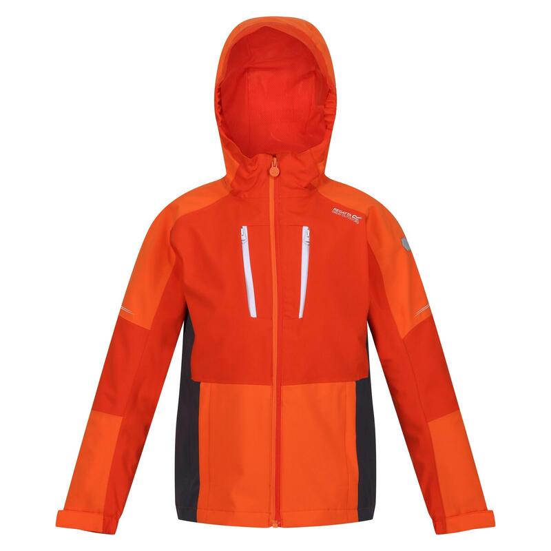 Chaqueta Impermeable Highton IV para Niños/Niñas Naranja Oxidado, Naranja Fuego