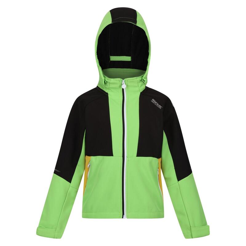 Chaqueta Softshell Haydenbury para Niños/Niñas Verde Jasmín, Negro