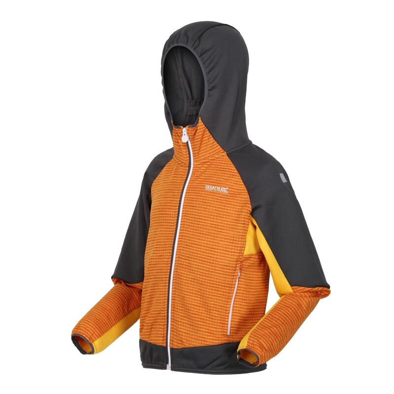 Veste softshell PRENTON Enfant (Orange / Gris phoque)