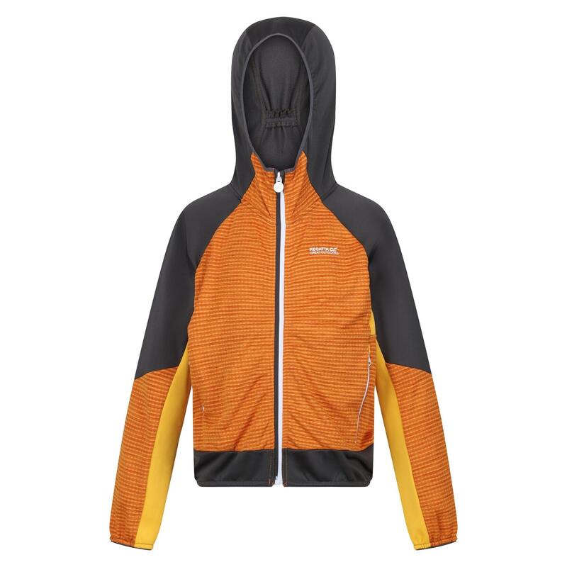 Chaqueta Softshell Prenton II para Niños/Niñas Pimienta Naranja, Gris Seal