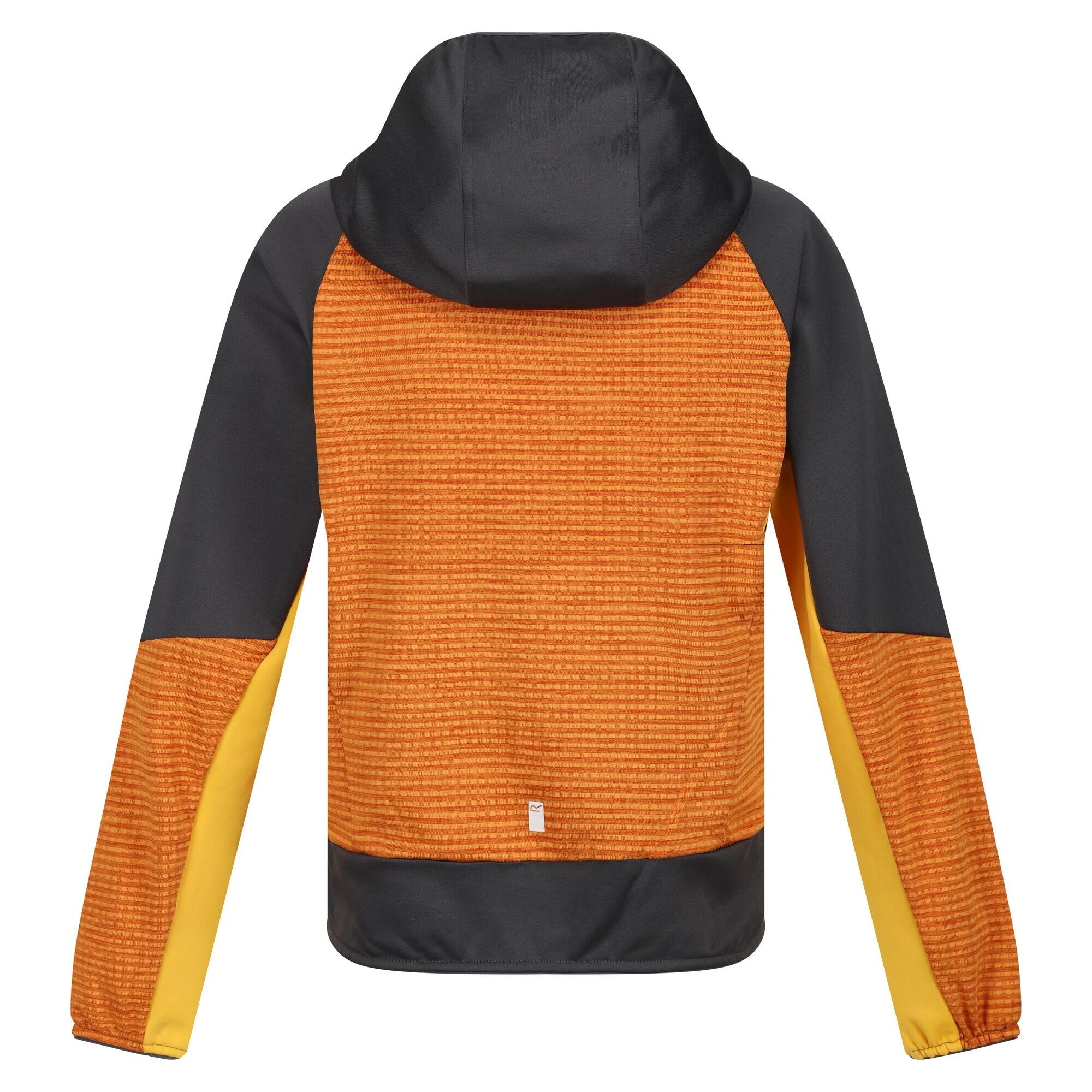 Childrens/Kids Prenton II Hooded Soft Shell Jacket (Orange Pepper/Seal Grey) 2/5