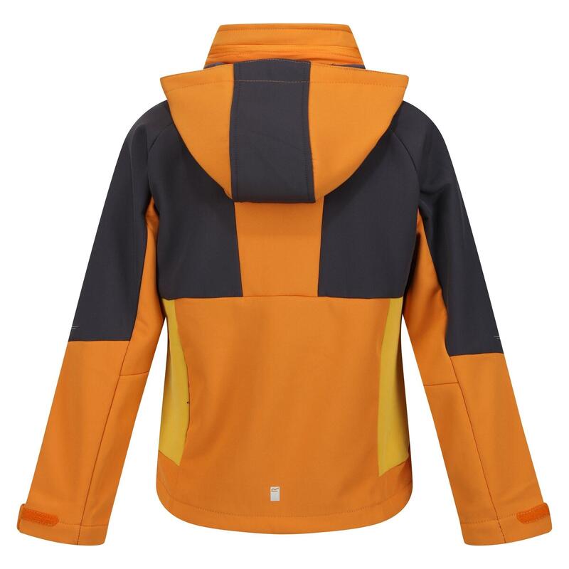 Chaqueta Softshell Haydenbury para Niños/Niñas Pimienta Naranja, Gris Seal