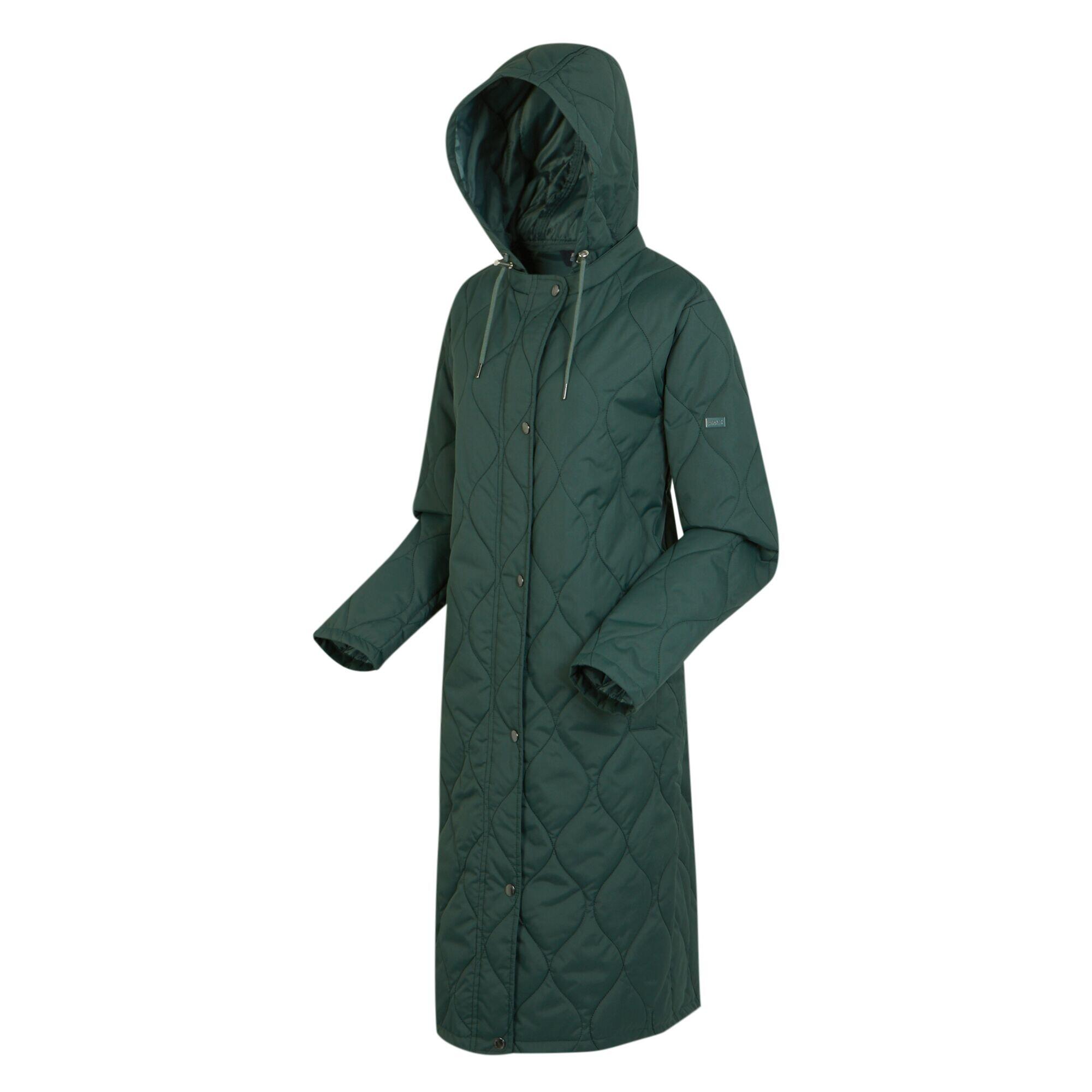 Womens/Ladies Jaycee Quilted Hooded Jacket (Darkest Spruce/Dark Forest Green) 4/5