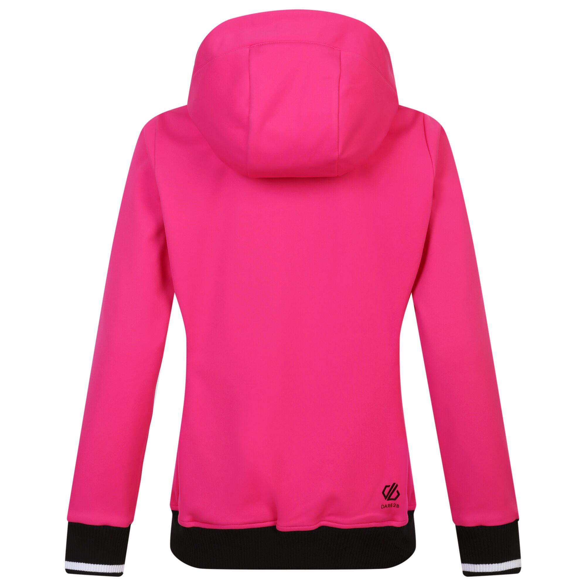 Womens/Ladies Fend Hooded Jacket (Black/Pure Pink) 2/5