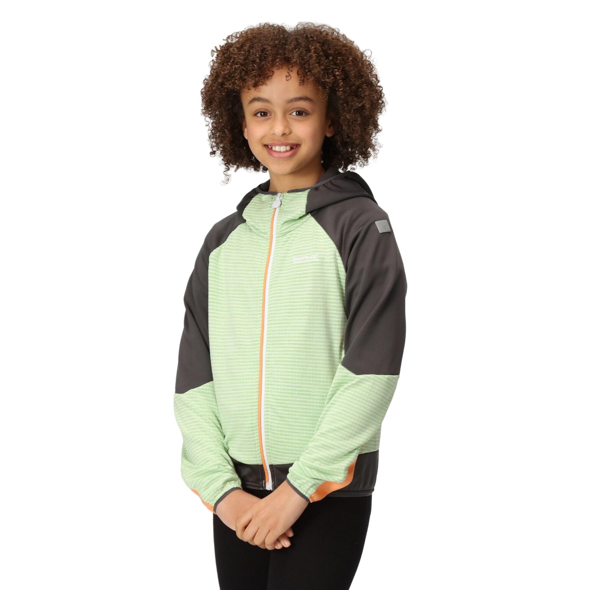 Childrens/Kids Prenton II Hooded Soft Shell Jacket (Quiet Green/Seal Grey) 4/5