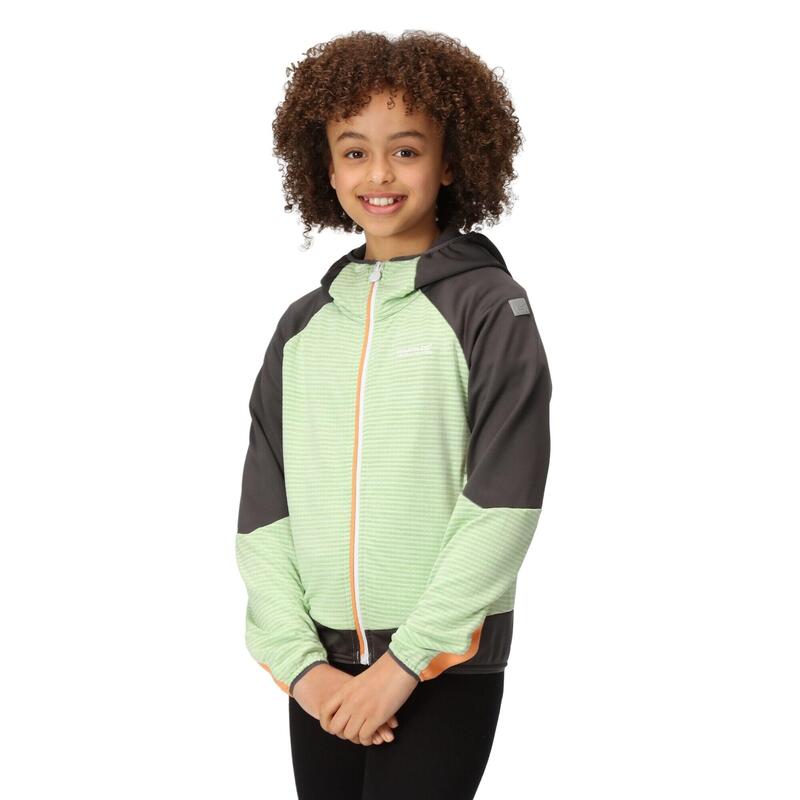 Kinder/Kids Prenton II Hooded Soft Shell Jacket (Stil Groen/Grijs)