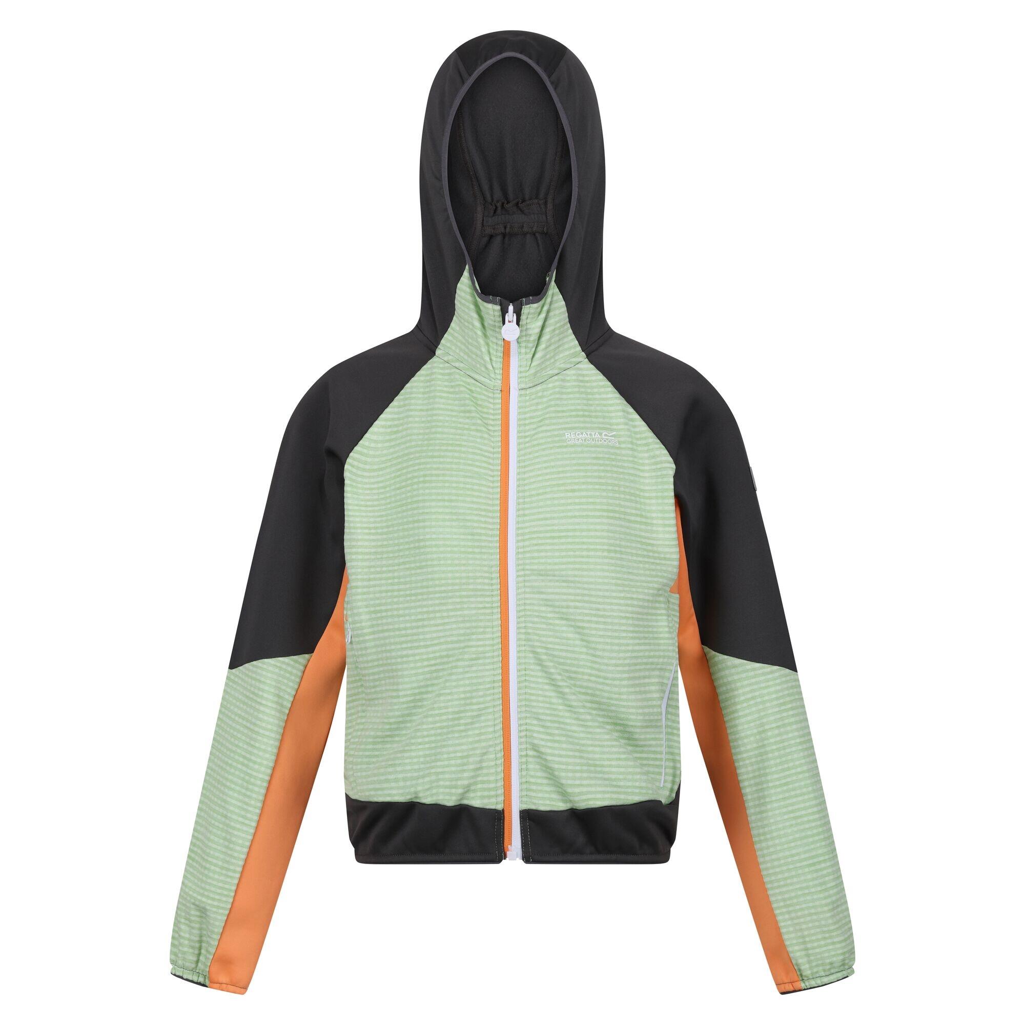 PRENTON Children's softshell jacket (Mint / Seal gray)