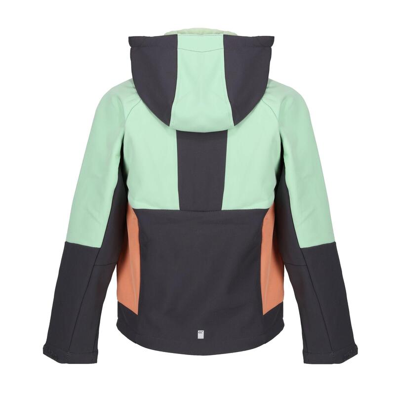 Veste softshell HAYDENBURY Enfant (Gris phoque / Menthe douce)