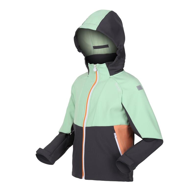 Kinder/Kids Haydenbury Soft Shell Jas (Seal grijs/rustig groen)