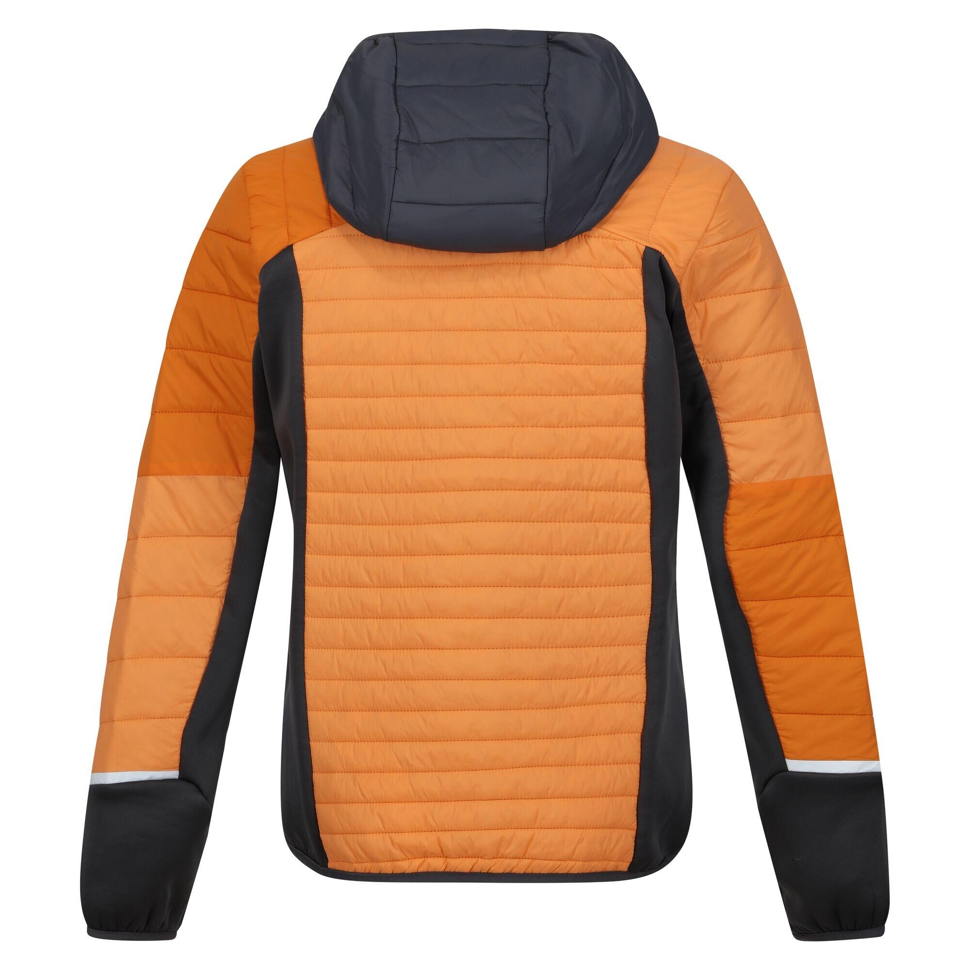 Womens/Ladies Trutton II Baffled Hooded Jacket (Apricot Crush/Seal Grey
