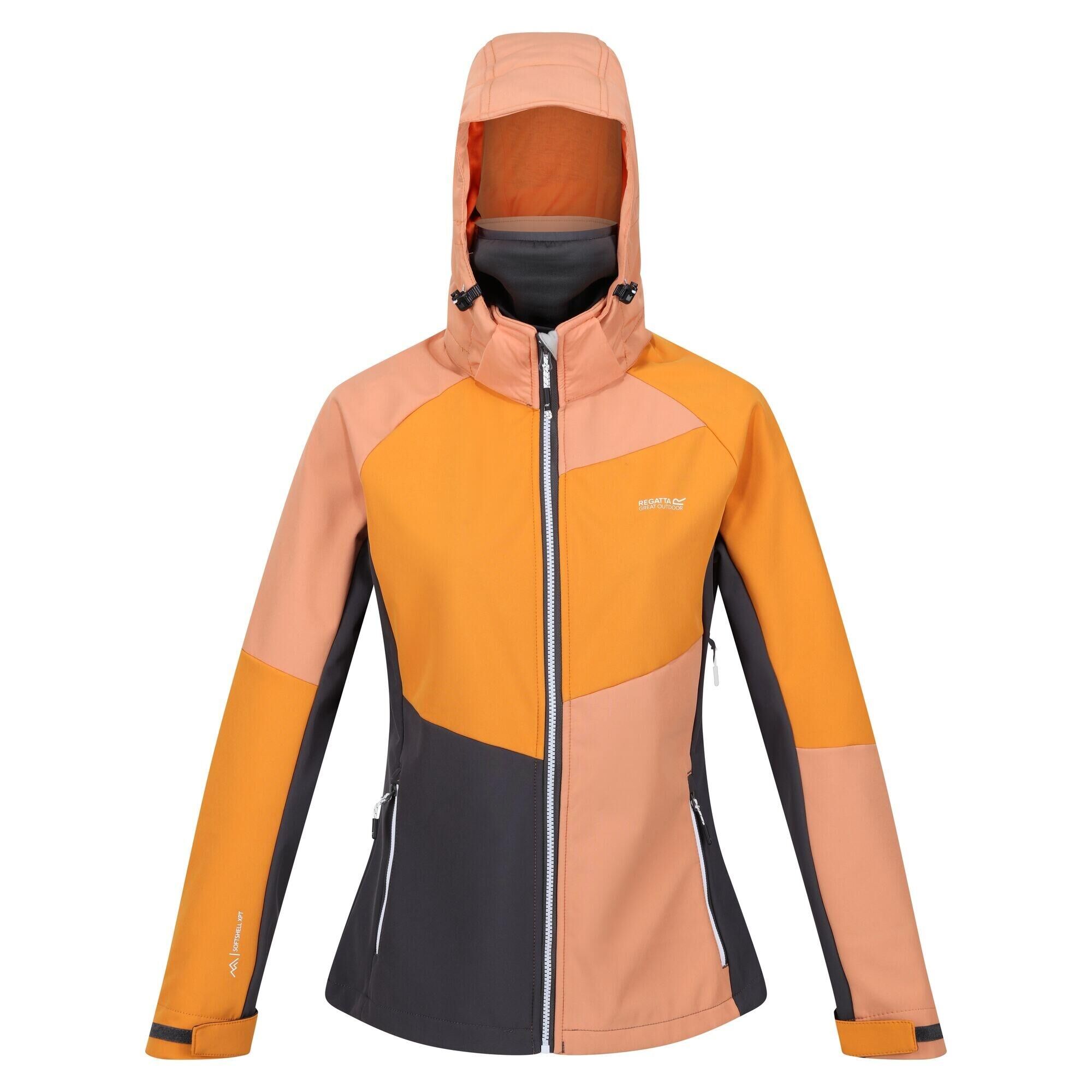 REGATTA Womens/Ladies Desoto IX Soft Shell Jacket (Apricot Crush/Orange Pepper)