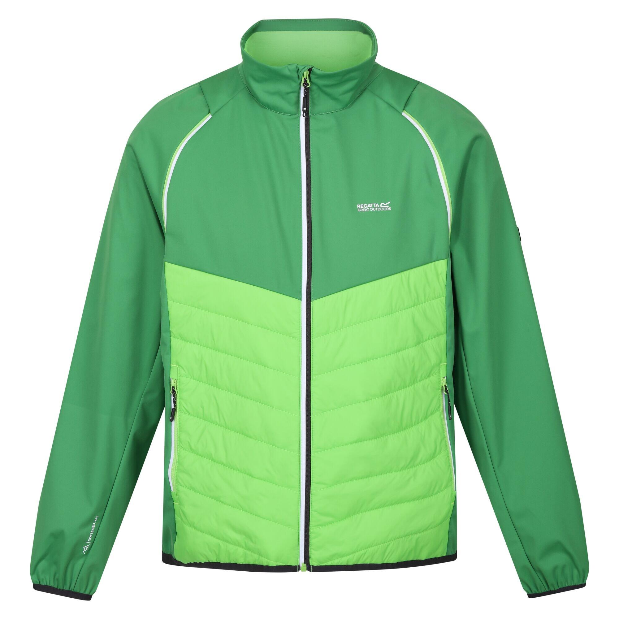 REGATTA Mens Steren Hybrid Soft Shell Jacket (Field Green/Jasmine Green)