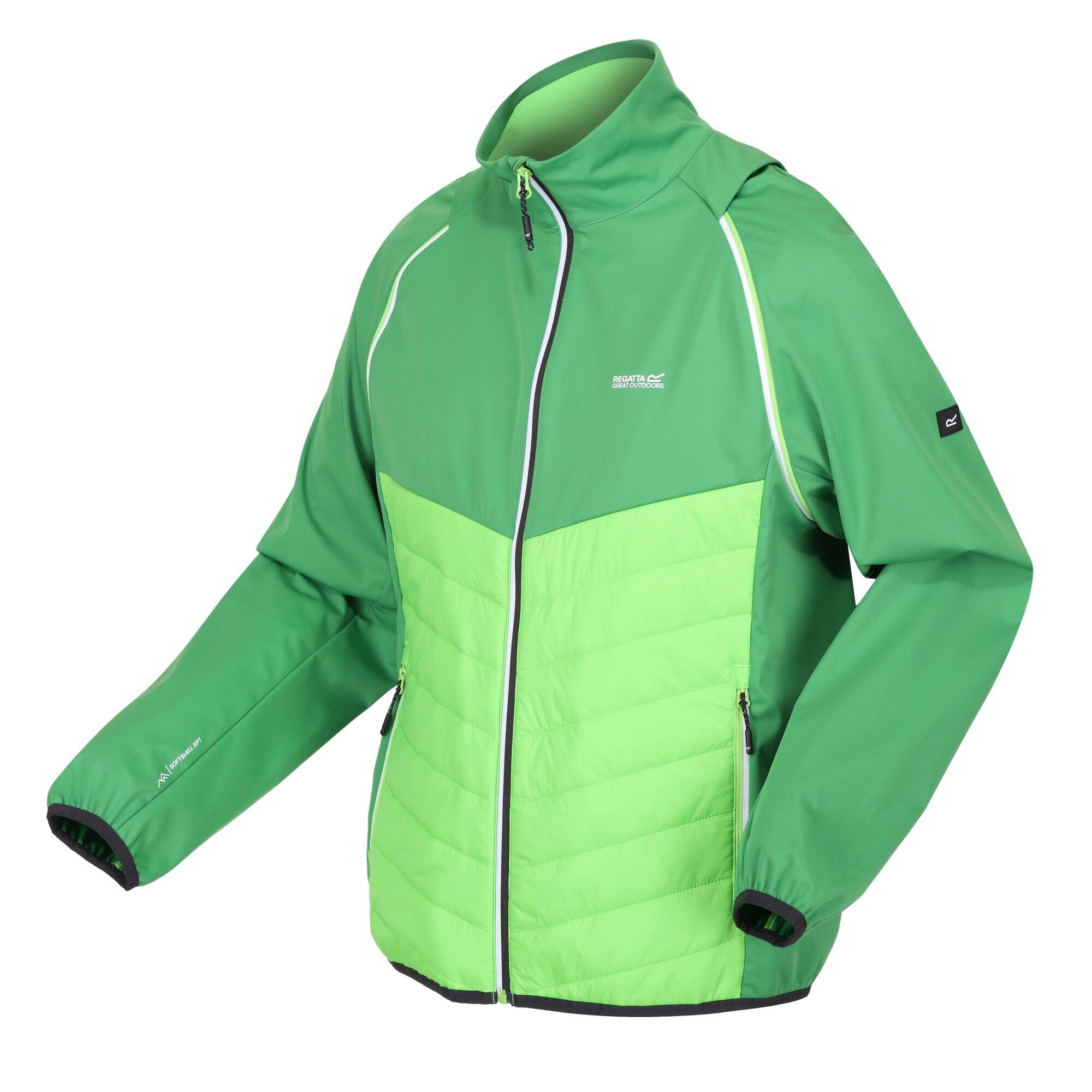 Mens Steren Hybrid Soft Shell Jacket (Field Green/Jasmine Green) 3/5