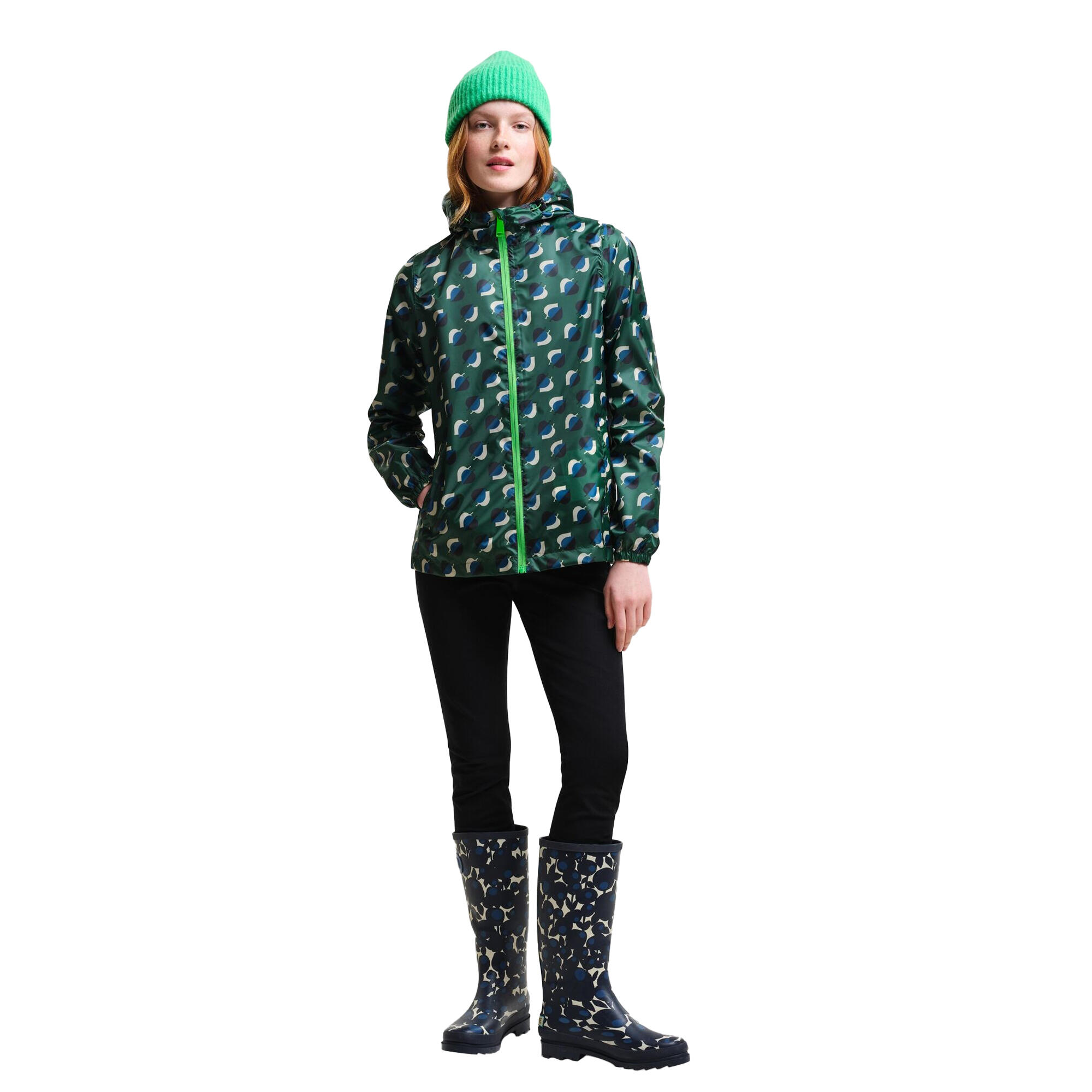 Womens/Ladies Orla Kiely PackIt Leaf Print Waterproof Jacket (Shadow Elm 3/5