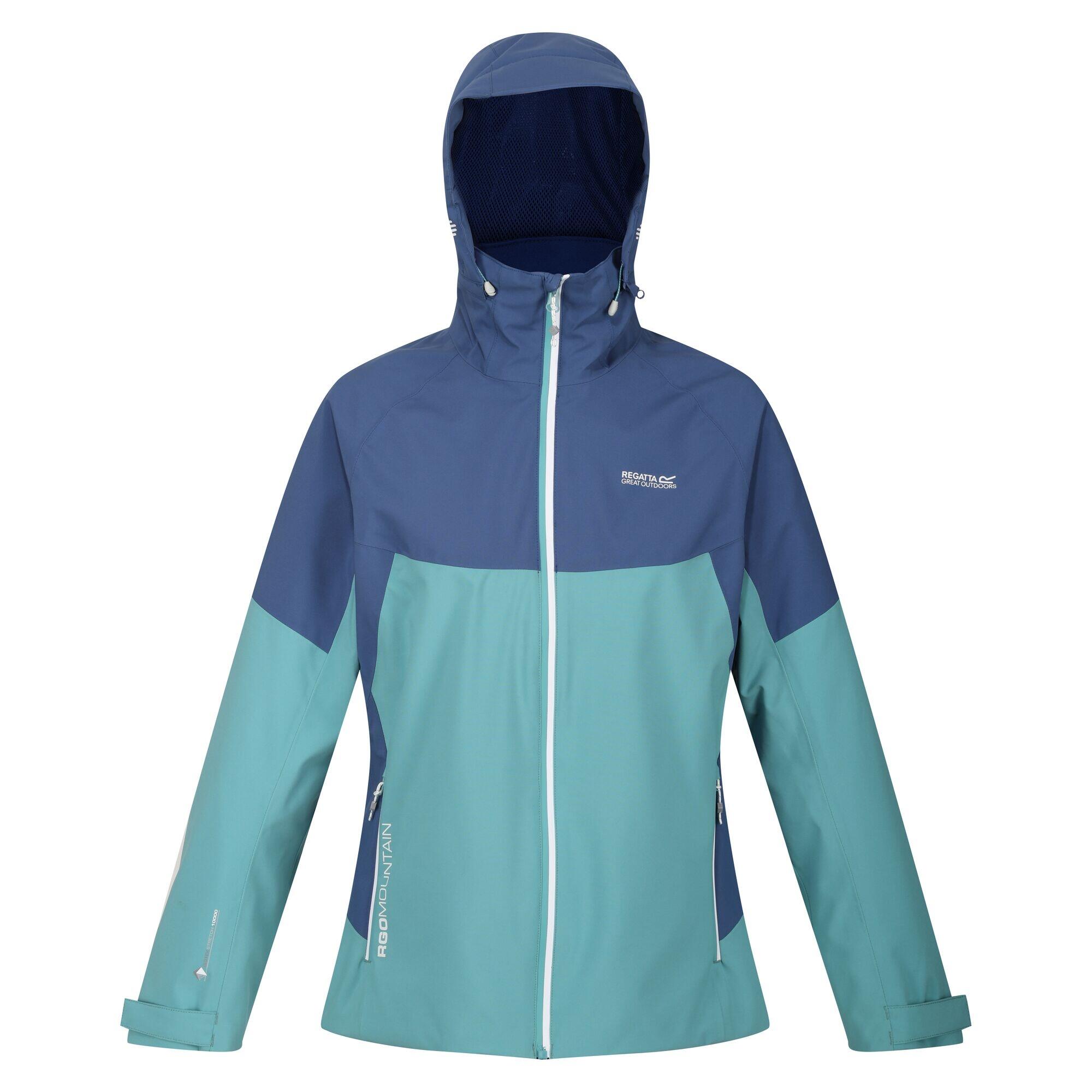 Womens/Ladies Bosfield Colour Block Waterproof Jacket (Bristol Blue/Dusty Denim) 1/5