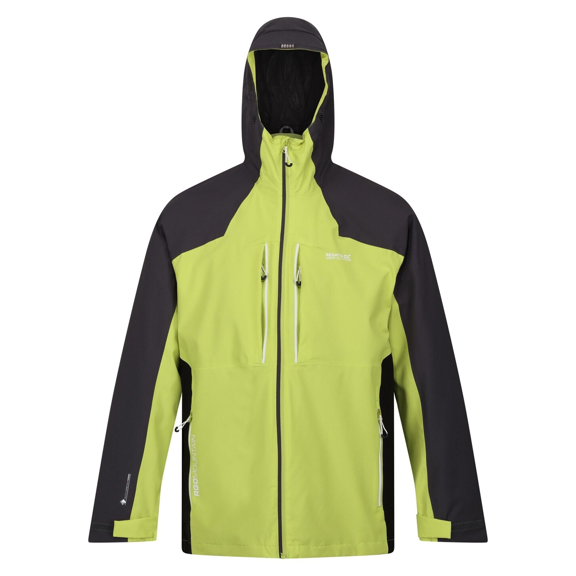REGATTA Mens Raddick Waterproof Jacket (Green Algae/Seal Grey)