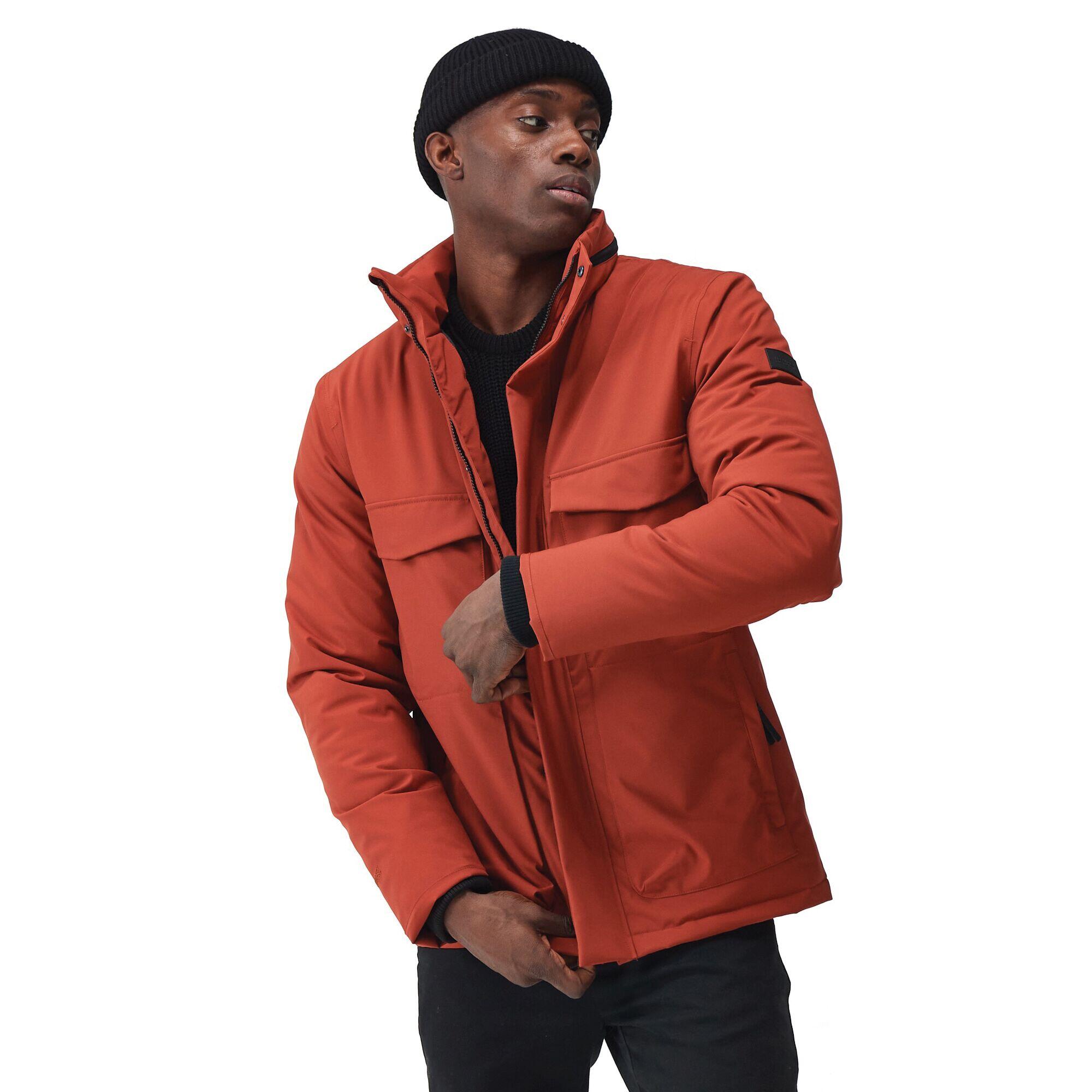 ESTEVE Men's Waterproof Jacket (Burnt Red)