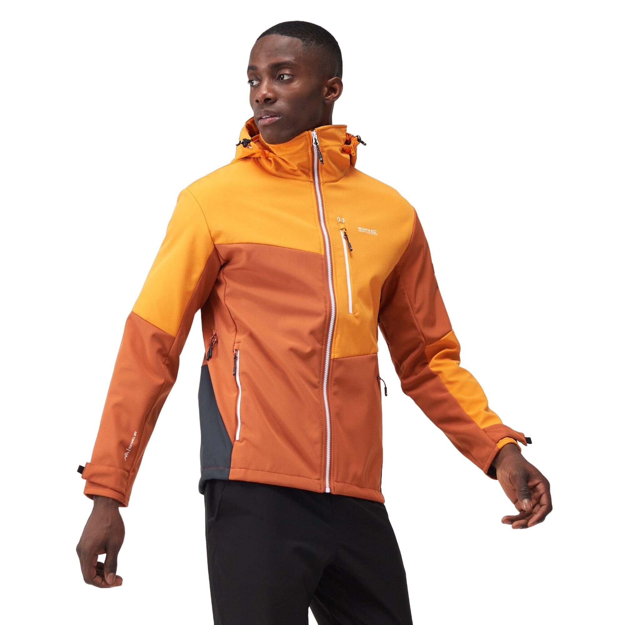 Mens Hewitts IX Soft Shell Jacket (Burnt Copper/Orange Pepper) 3/5