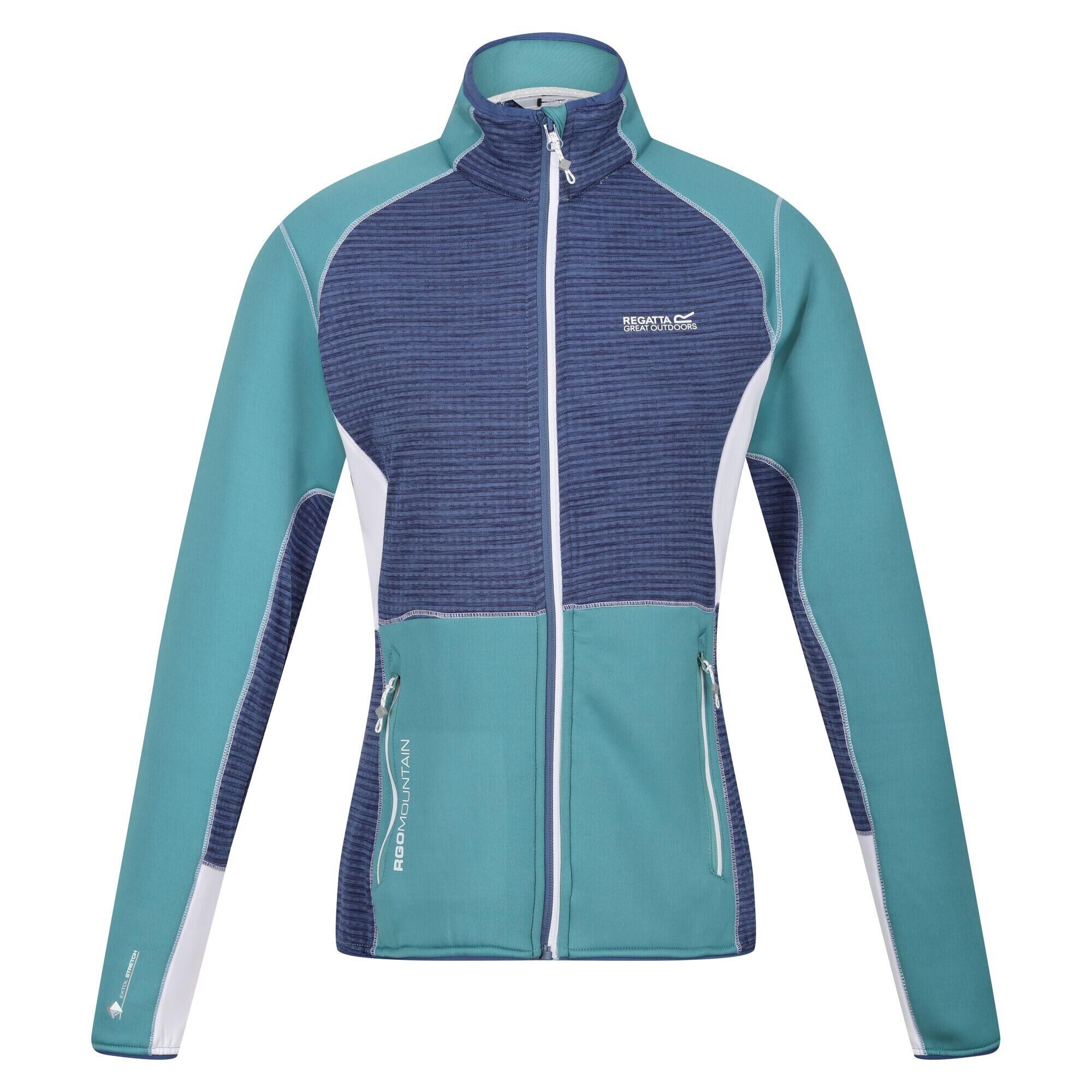 REGATTA Womens/Ladies Yare VII Marl Full Zip Soft Shell Jacket (Bristol Blue/Dusty