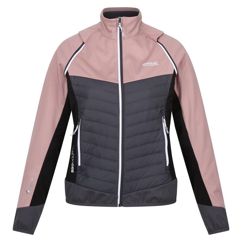 Chaqueta Híbrida Steren para Mujer Rosa Dusky, Gris Seal