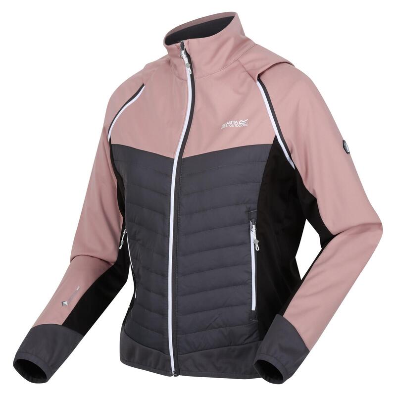 Dames Steren Hybride Jas (Dusky Rose/Seal Grey)