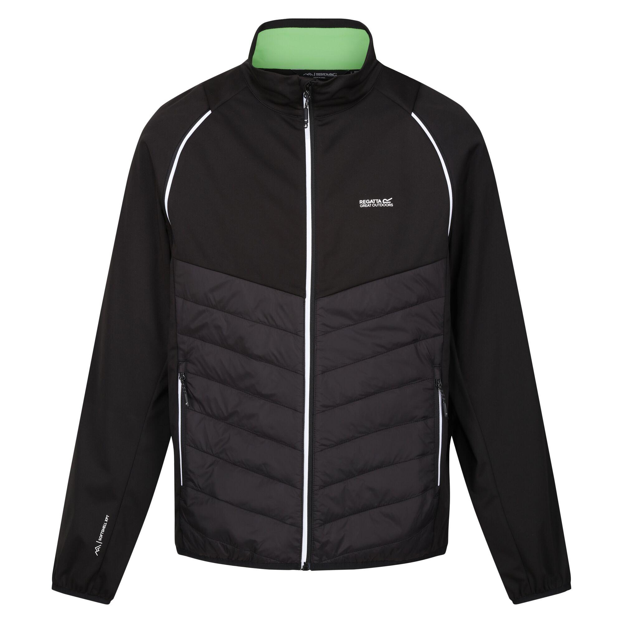 Mens Steren Hybrid Soft Shell Jacket (Black/Jasmine Green) 1/5