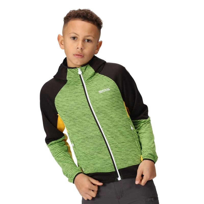 Kinder/Kids Prenton II Hooded Soft Shell Jacket (Jasmijngroen/Zwart)