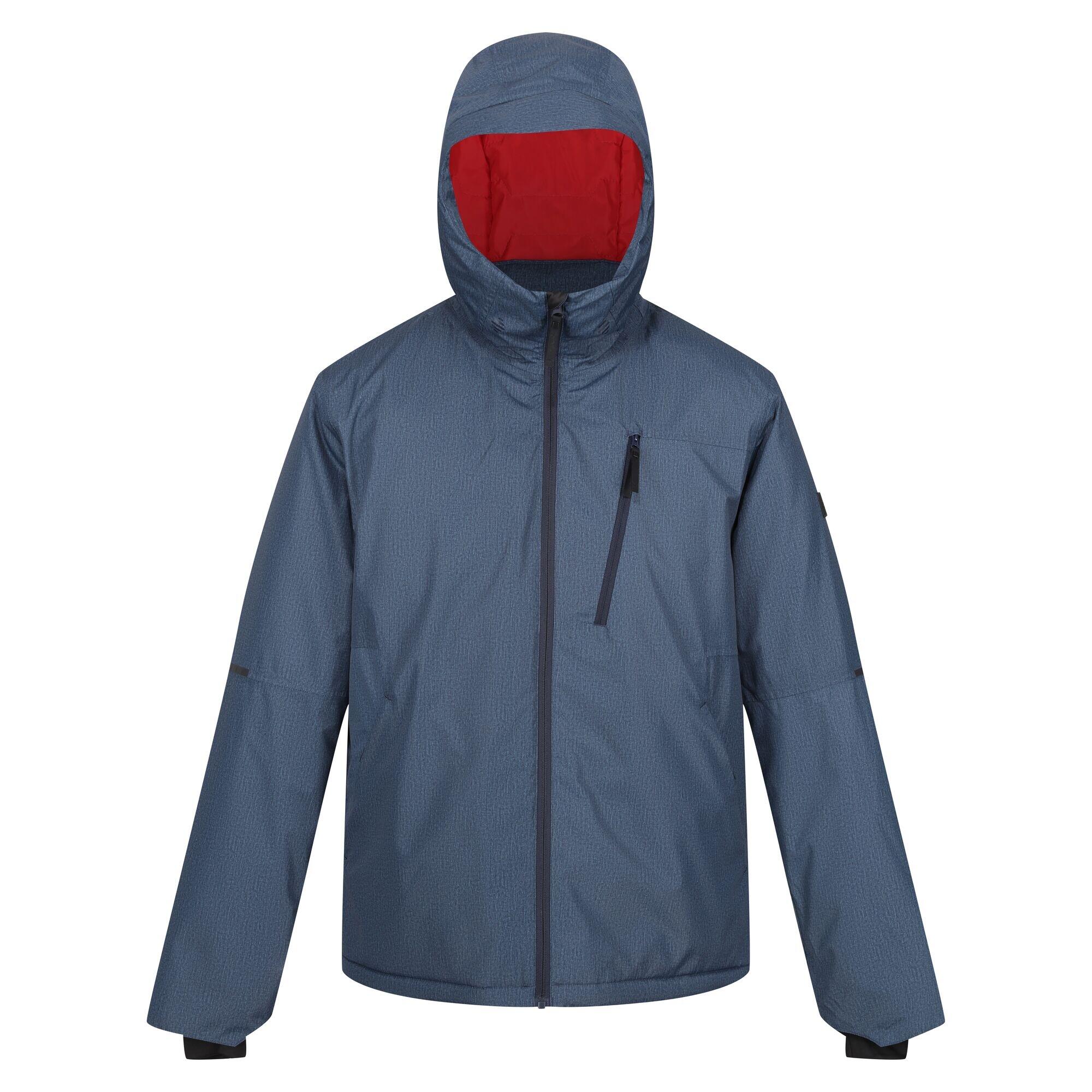 HARRIDGE Men's Waterproof Jacket (Navy Blue / Danger Red)