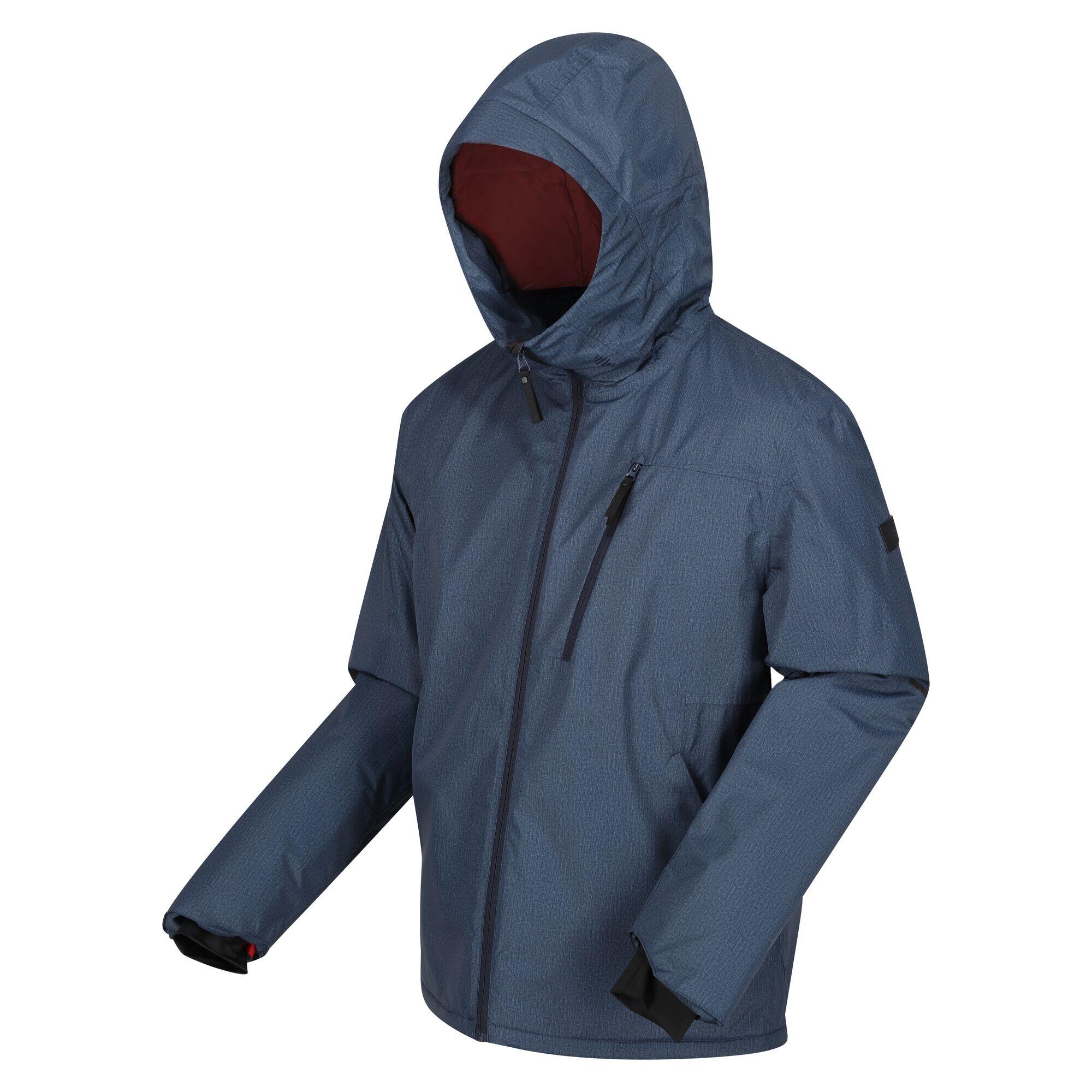 Mens Harridge Waterproof Jacket (Navy/Danger Red) 3/5