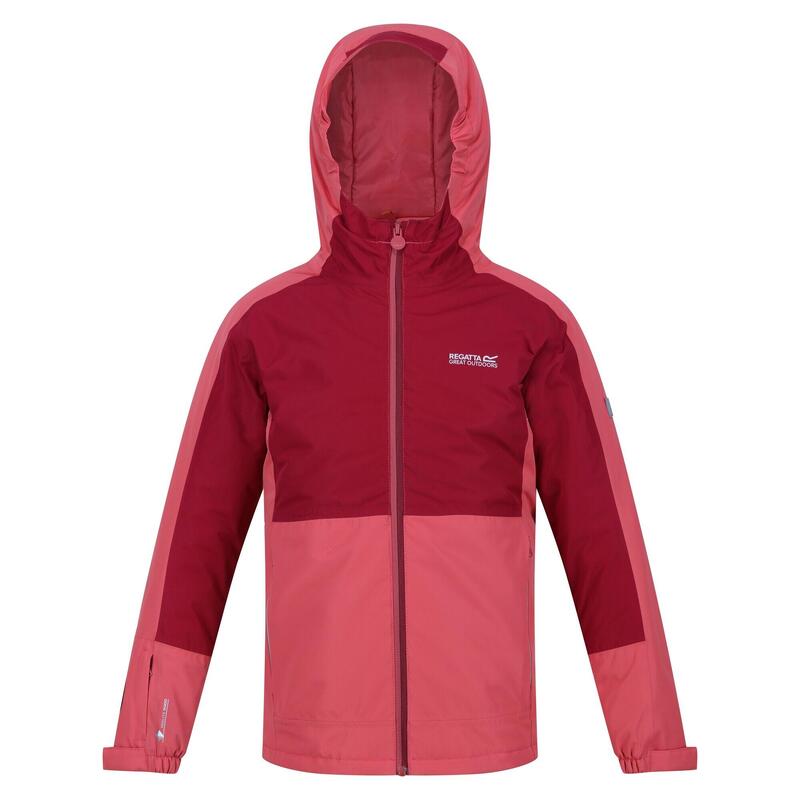 "Beamz III" Jacke, wasserfest für Kinder Mineral Rot/Rot